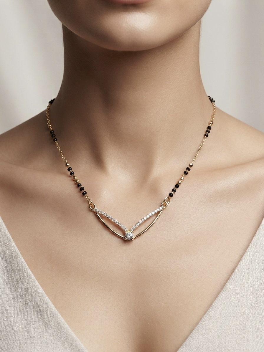Siya Classic Black Bead Mangalsutra